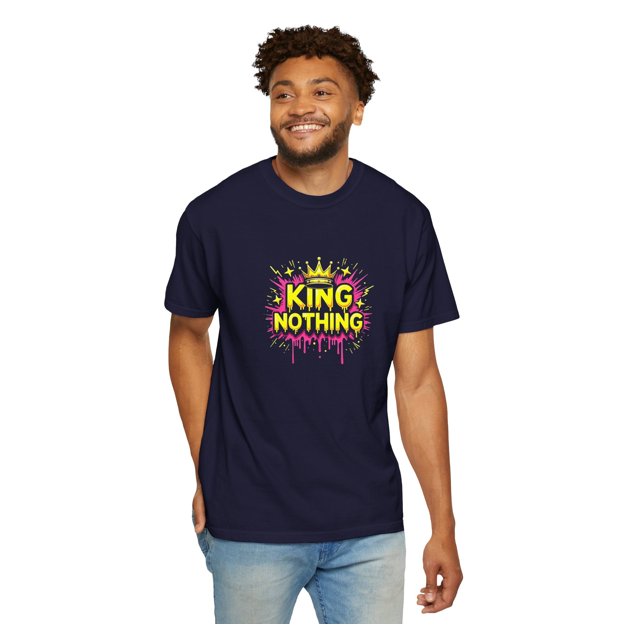 King of Nothing Graphic Tee – Neon Crown Streetwear T‑Shirt