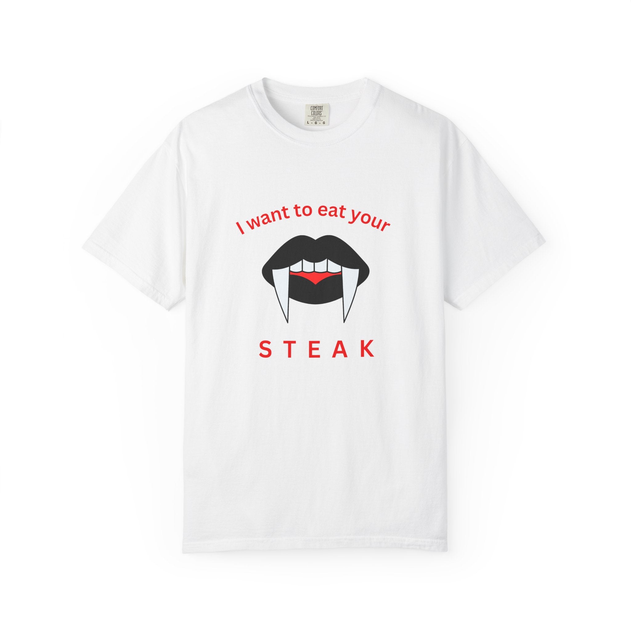 Vampire Fangs 'I Want to Eat Your Steak' Graphic Tee