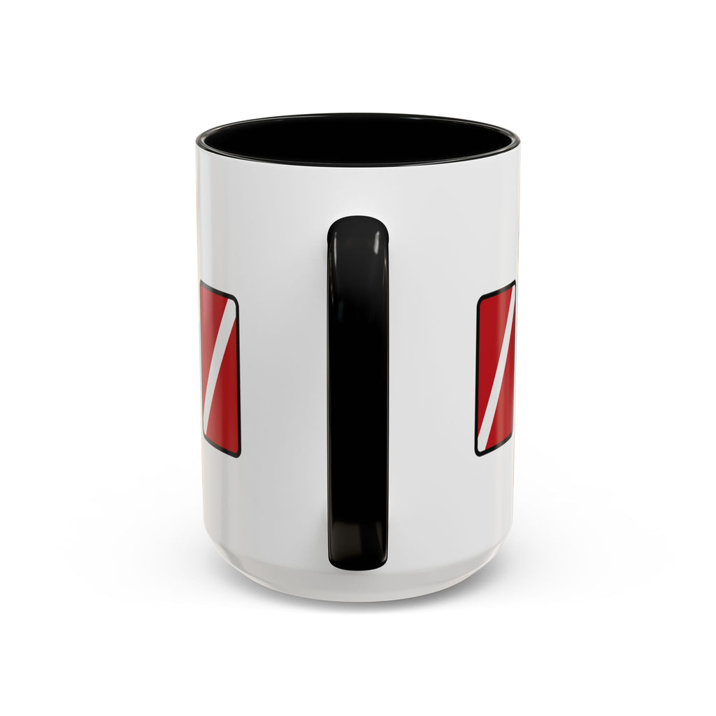 Diver's Sunset Accent Coffee Mug — Beach Scuba Dive Graphic (11/15oz)