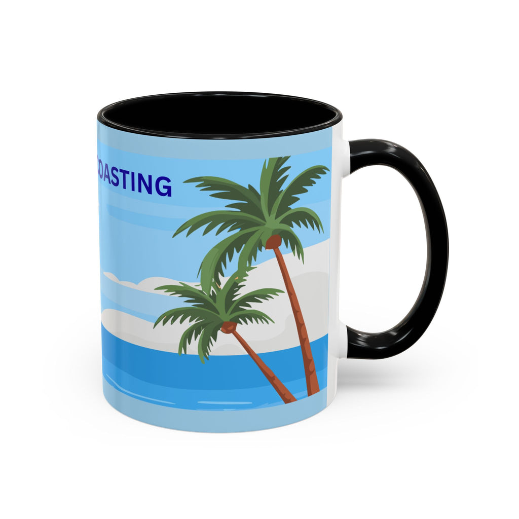 Coffee Mug — “I’m Just Coasting” Tropical Palm Beach Ceramic Accent Mug