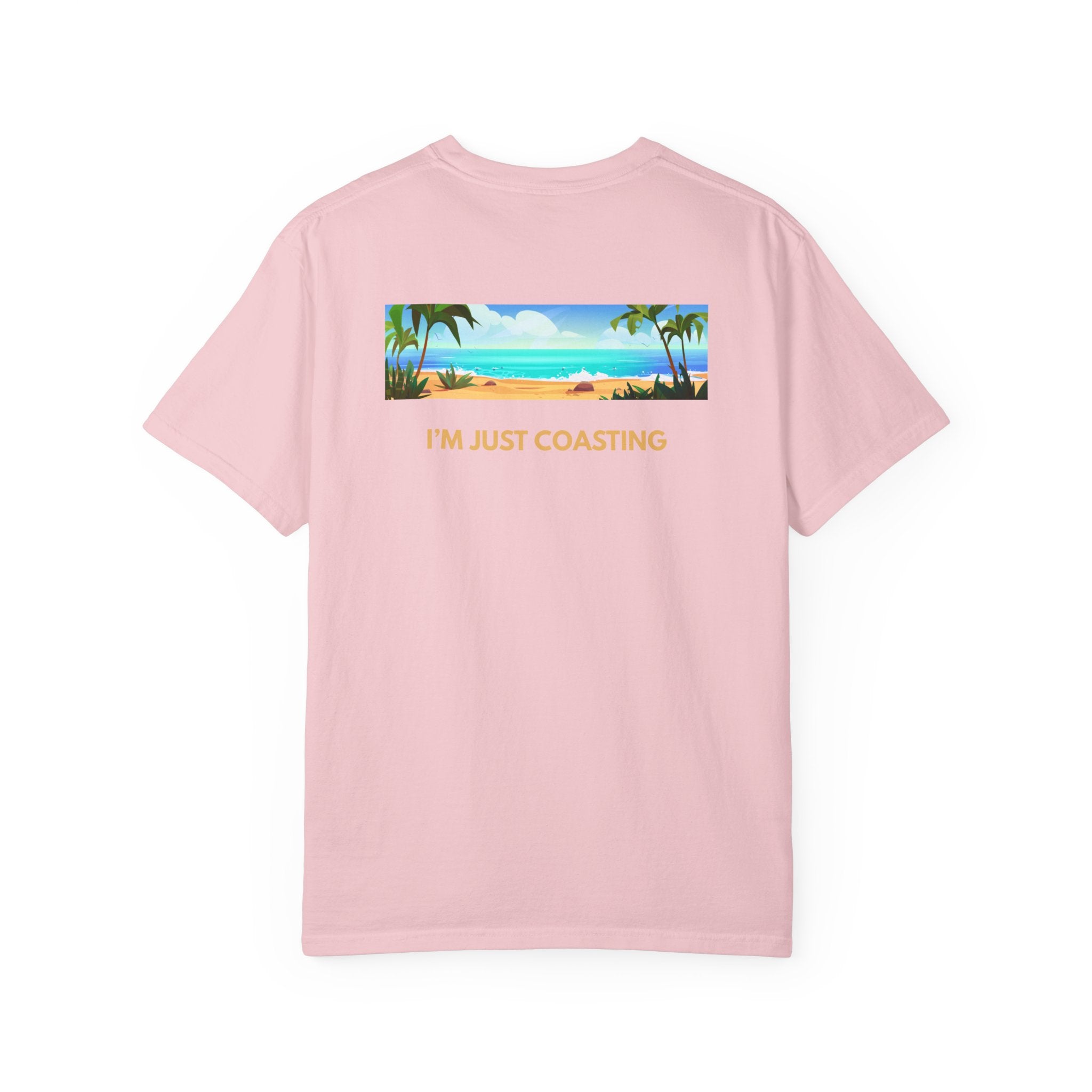 Beach Vibes Tee — "I'm Just Coasting" Coastal Graphic T-Shirt