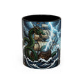 Sea Serpent Attack Coffee Mug — Nautical Storm Art Accent Mug (11/15oz)
