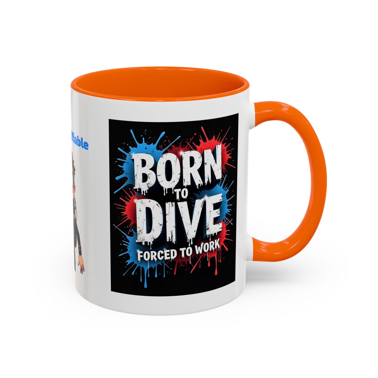 Born to Dive Coffee Mug - 'I'm Certifiable' Scuba Diver Accent Mug (11/15oz)