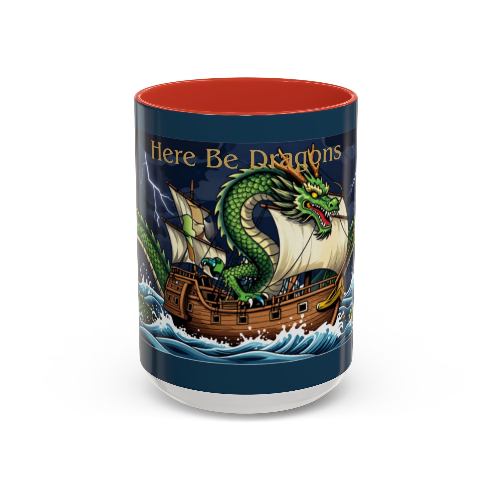 Here Be Dragons Dragon Mug – Fantasy Art | Species Ink