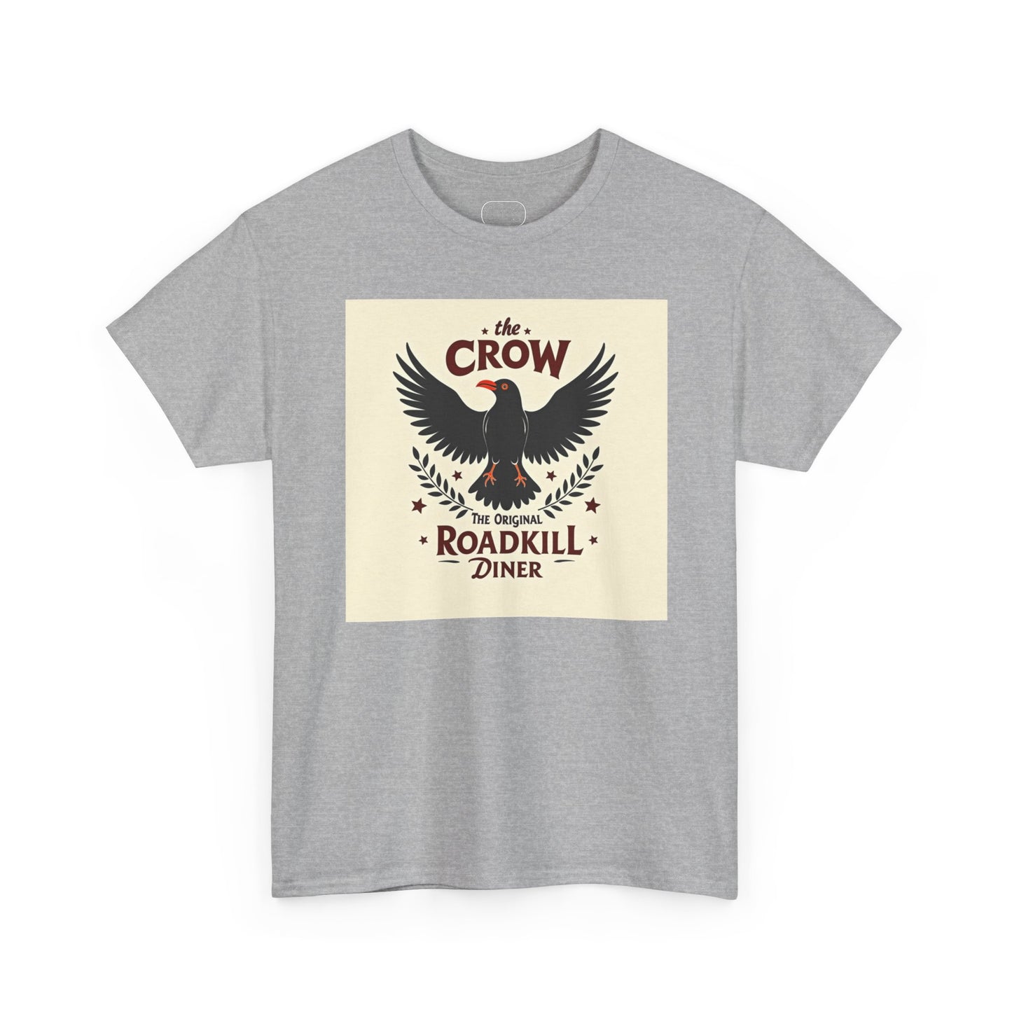Crow Roadkill Diner T-Shirt — Retro Raven Graphic Tee