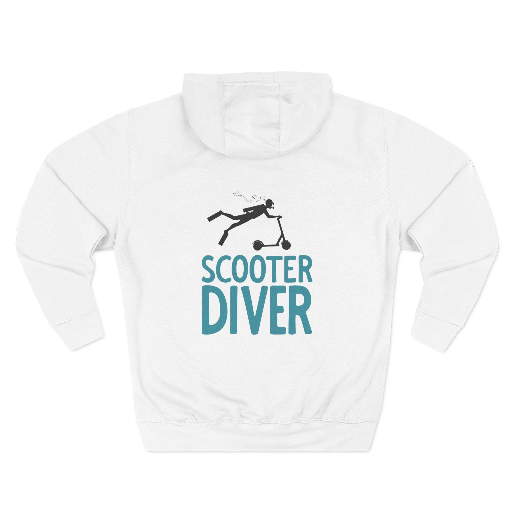 Scooter Diver Hoodie - Scuba Scooter Diving Graphic Fleece Pullover