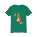 Sea Girl Pirate Youth Tee — Cute Pirate Girl, Parrot & Anchor Kids T‑Shirt