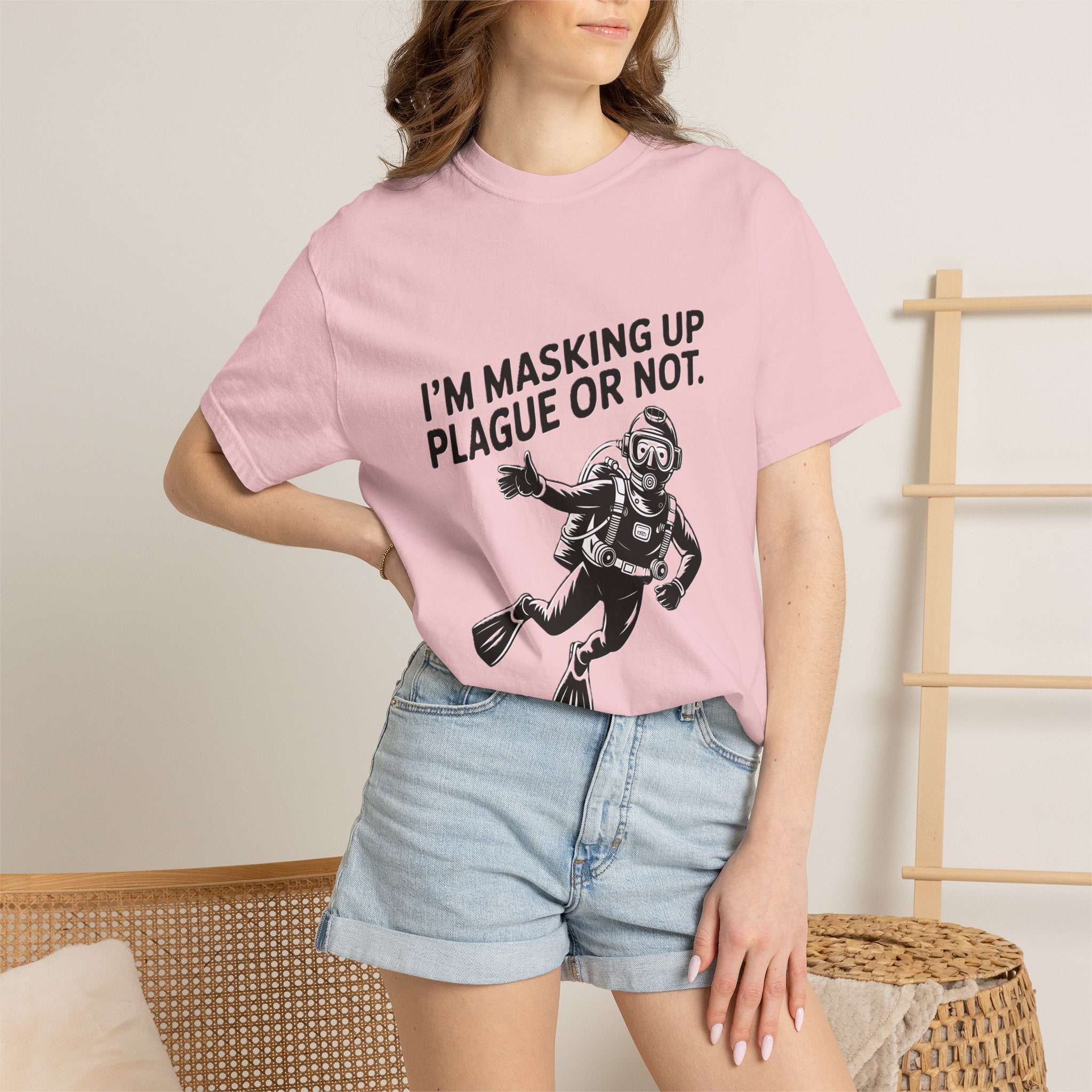 Masking Up Diver Graphic Tee – Humor Shirt | Species Ink