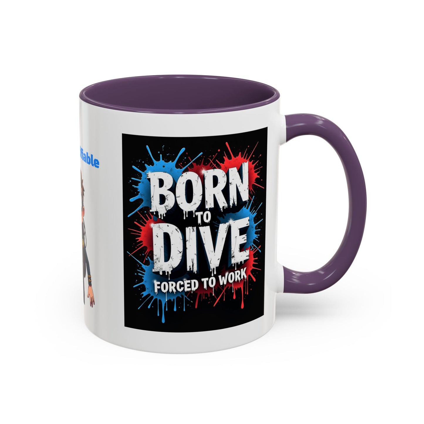 Born to Dive Coffee Mug - 'I'm Certifiable' Scuba Diver Accent Mug (11/15oz)