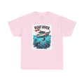 Boat Diver T‑Shirt – Scuba Diving Graphic Tee with Boat and Underwater Scene