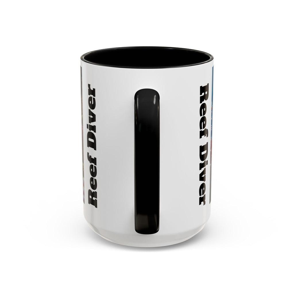 Reef Diver Accent Coffee Mug – Scuba Ocean Underwater Scene (11/15oz)