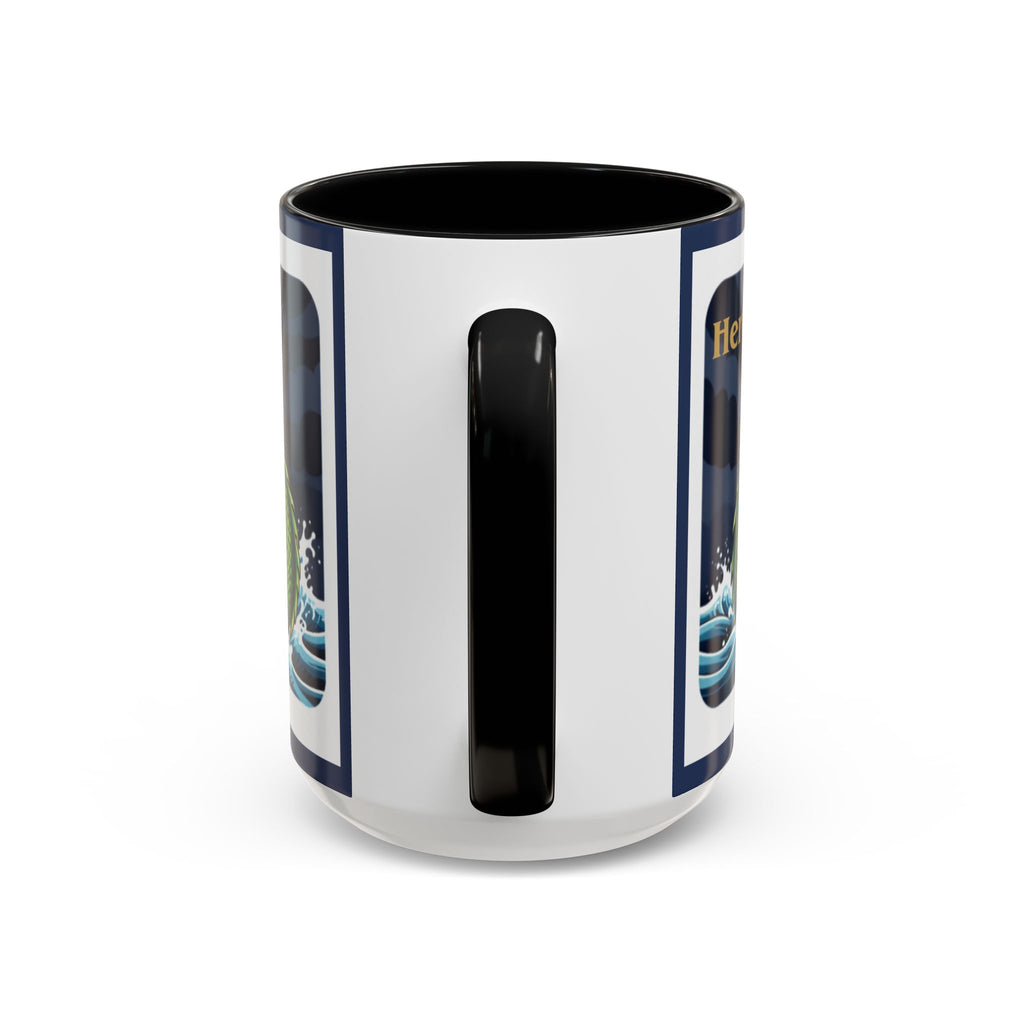 Green Dragon "Here Be Dragons" Fantasy Coffee Mug