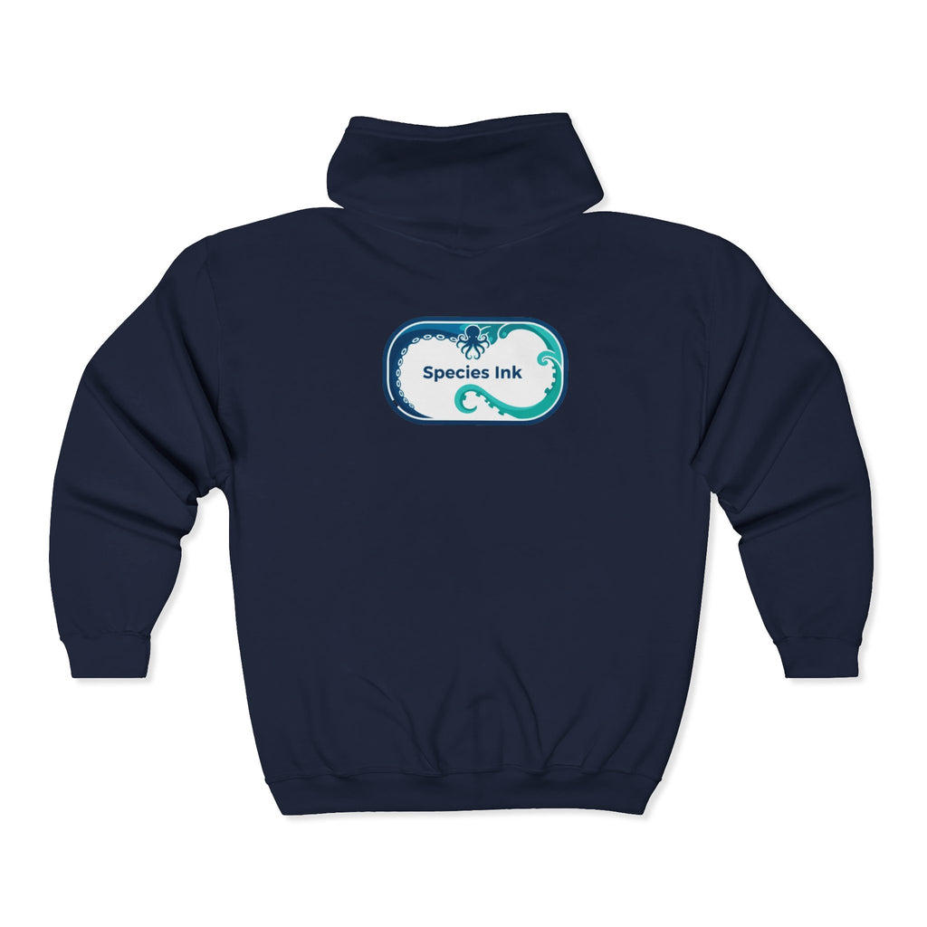 Full Zip Hoodie — Species Ink Logo Back Print