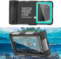 Universal Diving Underwater Phone Case for All Apple iPhone/Samsung Galaxy/Google Pixel Series15M/50ft Underwater Photography for Snorkeling Photo Video (Black/Blue)