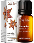 Gya Labs Star Anise Essential Oil for Skin - Star Anise Essential Oil Diffuser - Anise Oil Essential Oil for Hair Candle Making DIY & Aromatherapy - Sweet Spicy Scent - (0.34 Fl Oz)