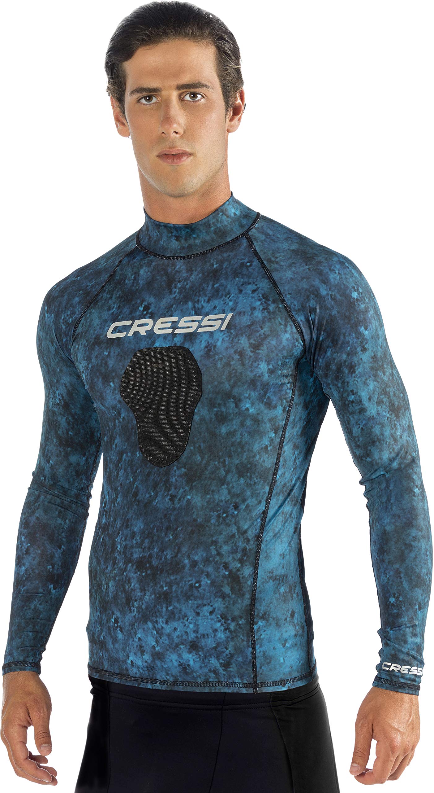 Cressi Men’s Camo Rash Guard — Stretch Spearfishing & Dive Swim Shirt
