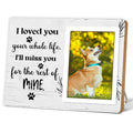 Itsoly Pet Memorial Wood Picture Frame | "I Love You Your Whole Life" Dog Loss Gift