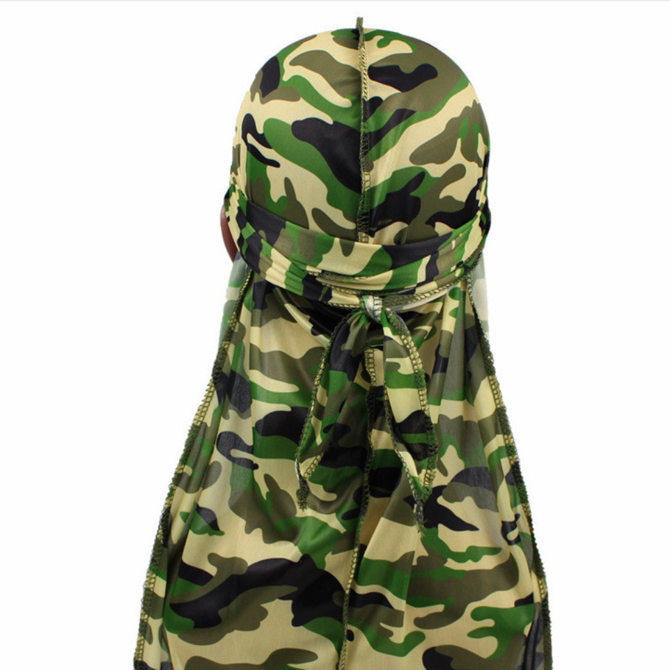 Camouflage Print Long Tail Pirate Hat for Men