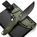 Odenwolf W-Flat Full Tang Fixed Blade Knife with Sheath