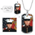 Custom Photo Pendant Tag Necklace — Personalized Military Dog Tag