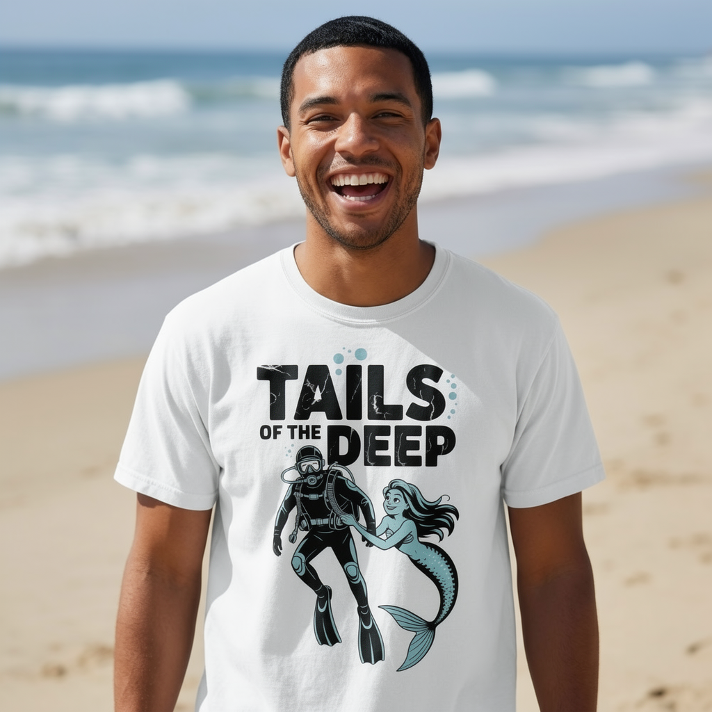 Tails of the Deep Diver Mermaid Tee | Species Ink
