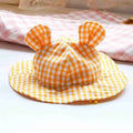 Adjustable Pet Dog Hat - Cute Checkered Summer Cap