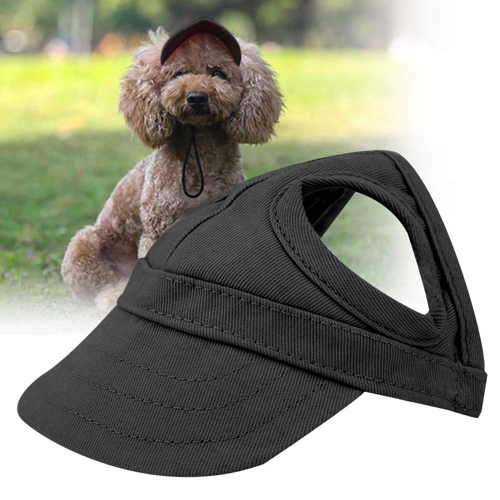 Pet Dog Baseball Cap with Ear Holes | Adjustable Stripe Outdoor Hat