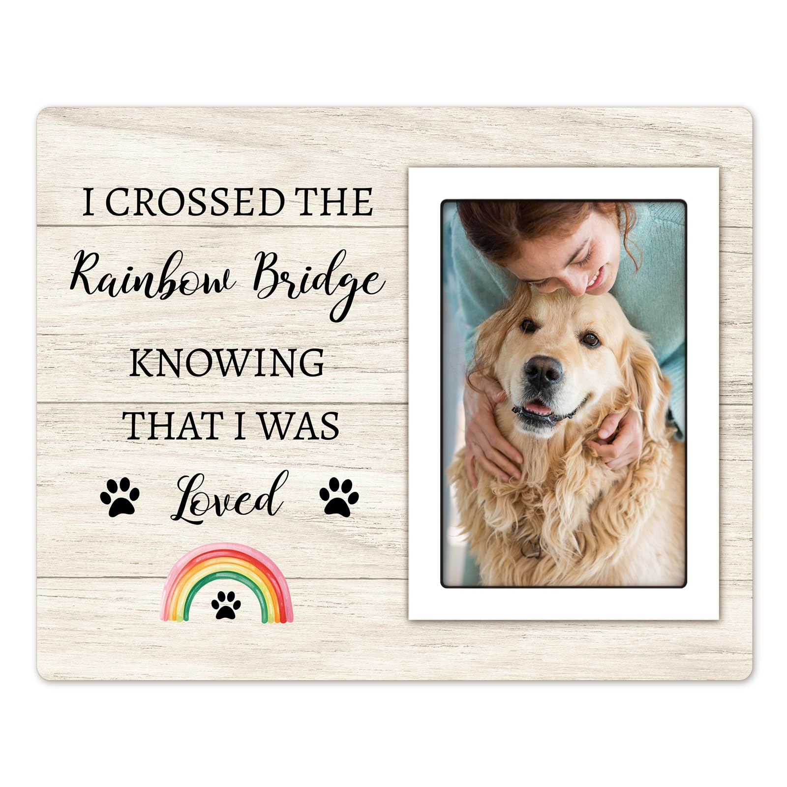 Rainbow Bridge Pet Memorial Picture Frame | Dog & Cat Loss Gift