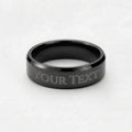 Custom Engraved Men’s Ring — Personalized Band in Steel, Gold & Black